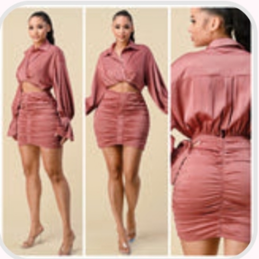 Dusty rose oversized dress